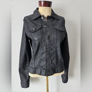 ADRIANO GOLDSCHMIED Cotton/ Lyocell Black Denim Jacket. Size Medium